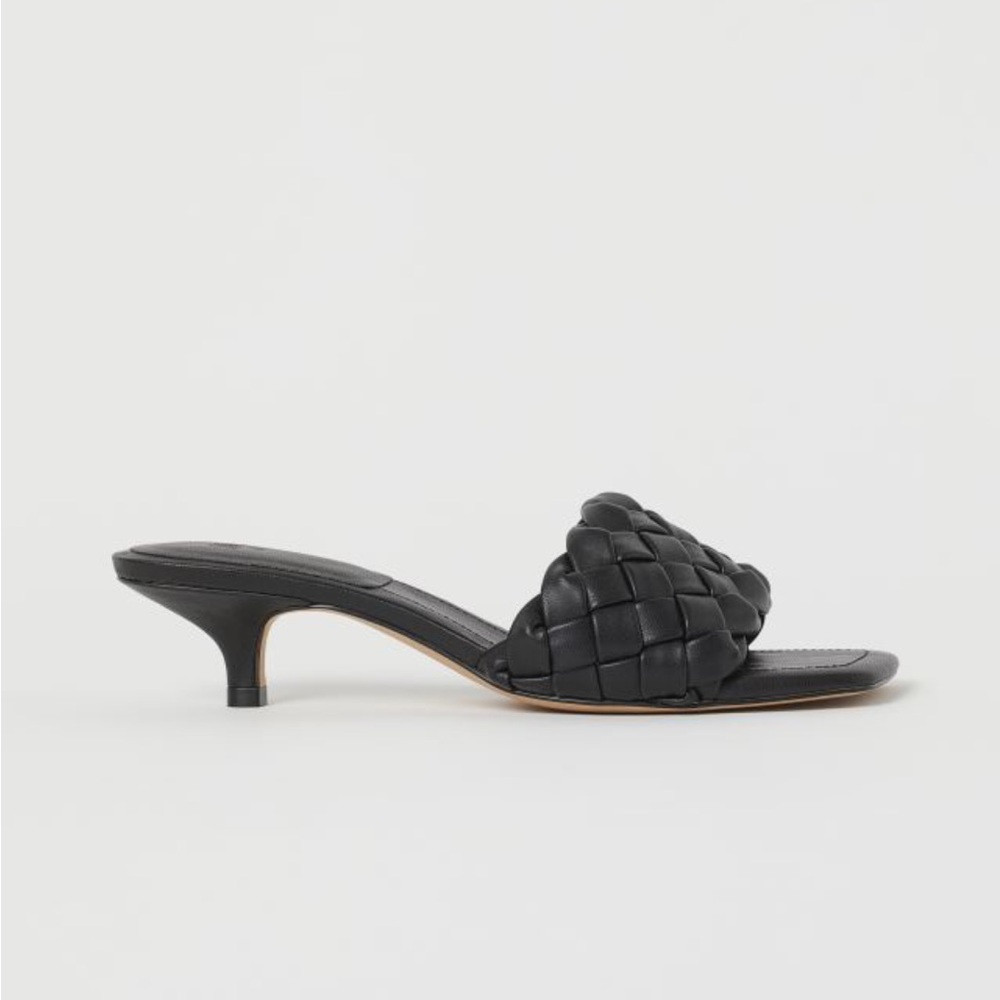 Faux Leather Kitten Heels
